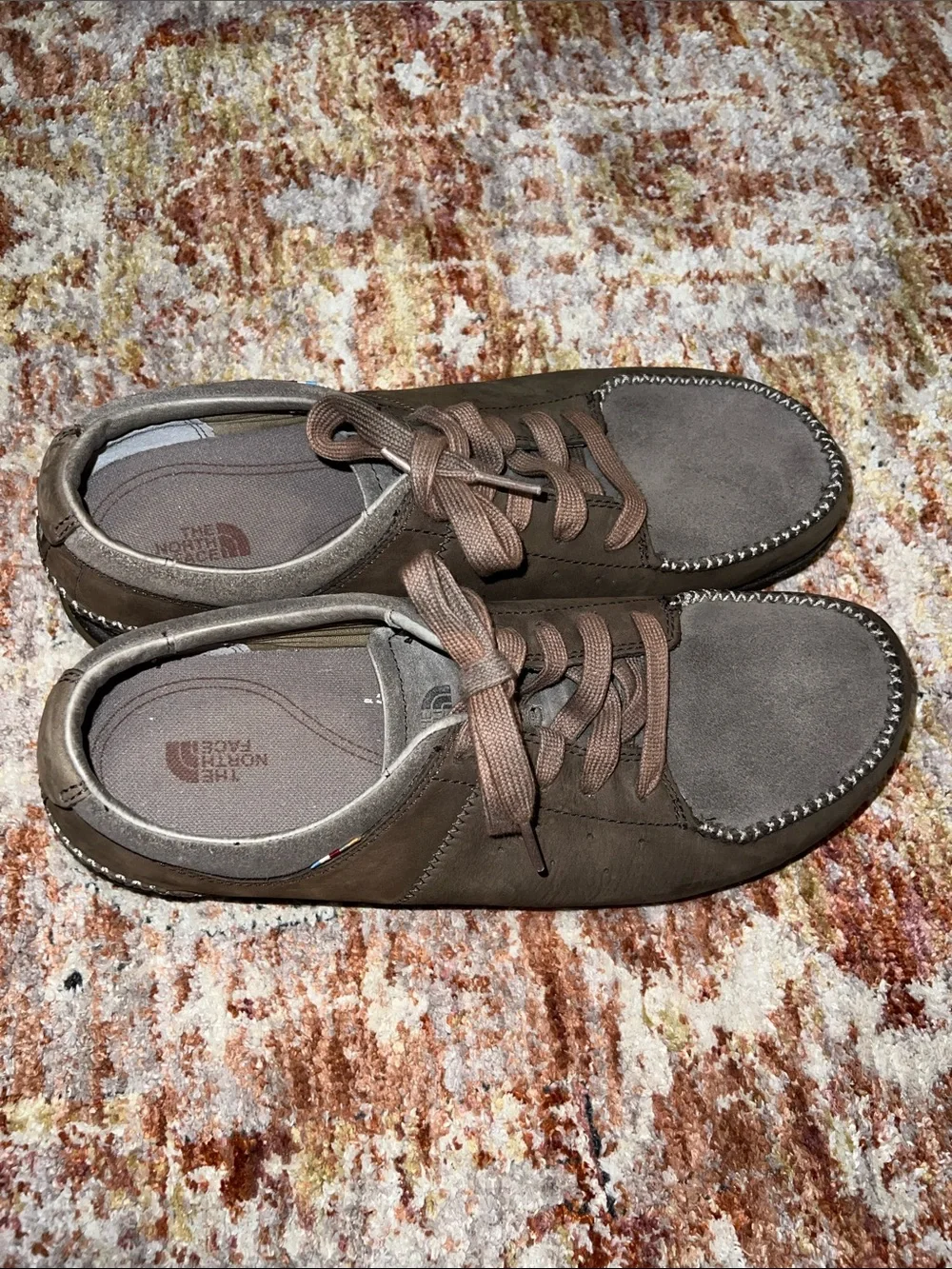 The North Face Men's Brown Suede Lace-Up Moccasin Sneakers Hayden Shoes